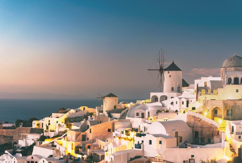 Santorini Gr&aelig;kenland