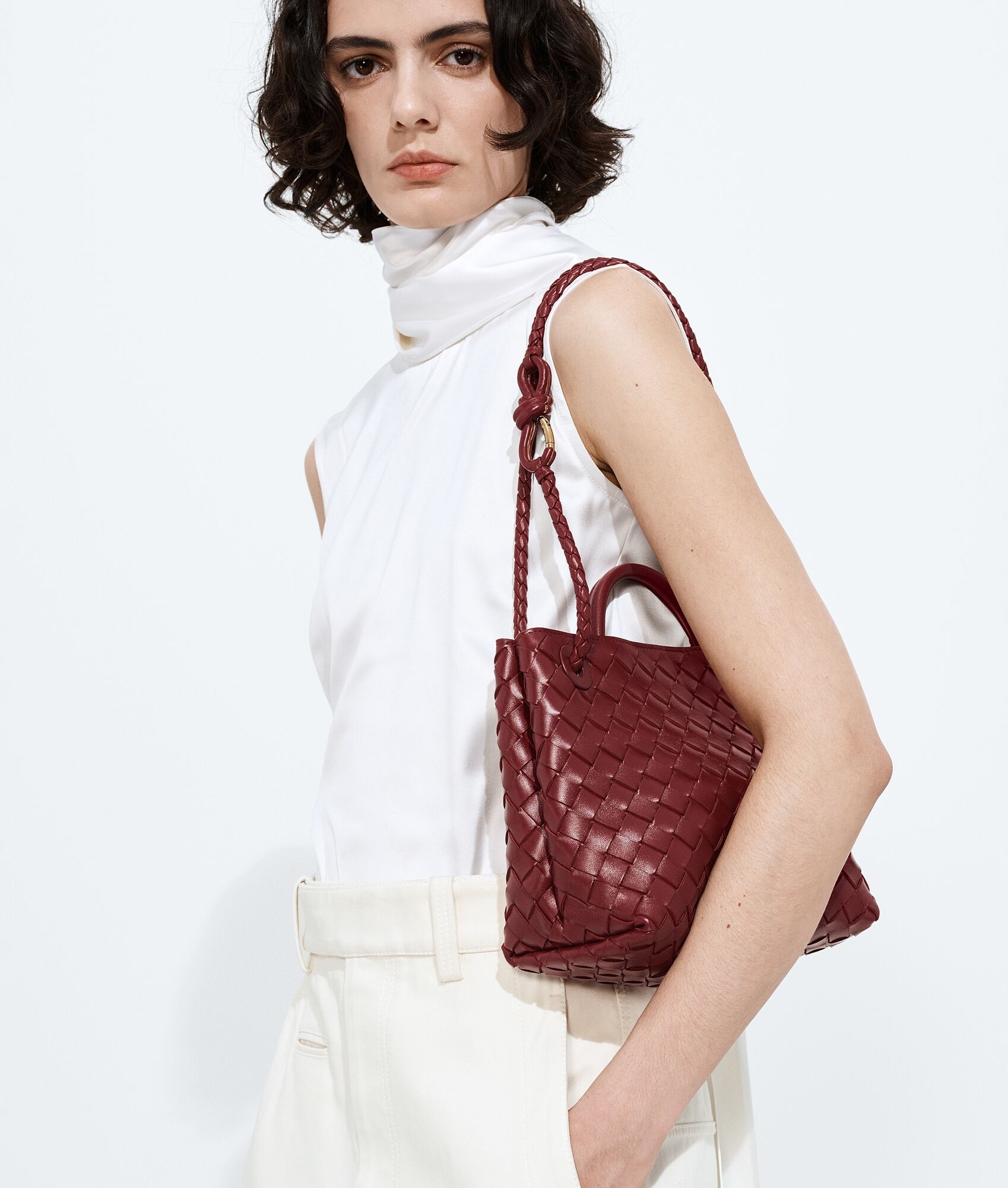 Burgunder Taske Bottega Venetta1