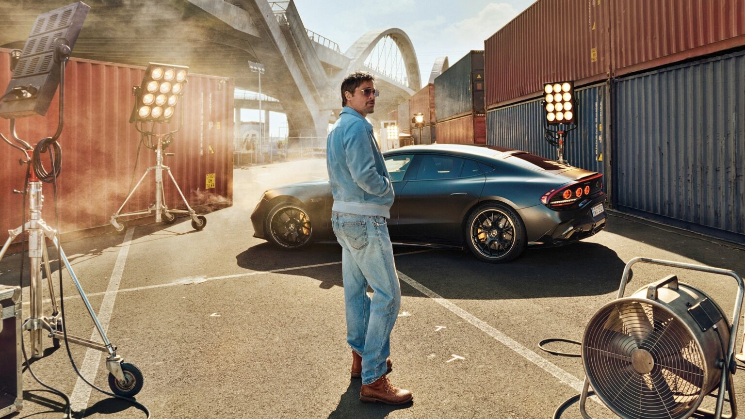 Brad Pitt og Mercedes Amg